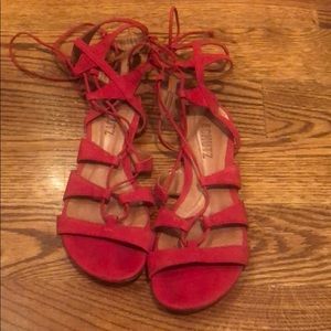 Schutz red gladiator sandal